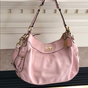 Authentic Pretty Pink Leather ShoulderCross Body Handbag